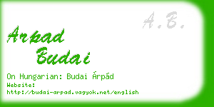 arpad budai business card